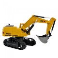 ESAMACT 2.4G 1:24 Remote Control Excavator Vehicle, 8 Channels Metal Charging Model Toy  RC Truck w/