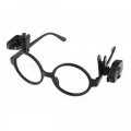 Mini LED Eyeglass Clip-On Book Reading Light, Night Light for Eyeglass - Black (2 PCS)