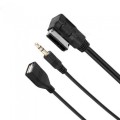 Car Music AMI MMI Interface 3.5mm Jack Male Aux Cable USB Adapter for VW for Audi Q5 Q7 A3 A4L A5 A1