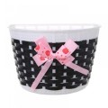 Bicycle Baskets Scooter Baskets For  Children Bike Basket Plastic Knitted Bow Knot Front Handmade Ba