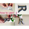 Wedding Love Letters English 3D Mirror Wall Stickers Alphabet Home Decor Logo For Wall Home Decorati