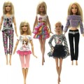 5 Pcs Handmade Fashion Clothes for Barbie Doll Fashion Dress Baby Girl Birthday New Year Present for