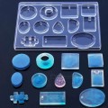 12 Designs Cabochon Silicone Mold Necklace Pendant Resin Jewelry Making Mould DIY Hand Craft Resin M