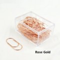 Rose Gold Pink Paperclips Electroplating Metal Paper Clips Photo Clip Paper Clips Decorative Station