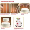 Cake Plate,5 Cake Stand, (9/12/16/20/20 Cm) with 15 Dowel Rods