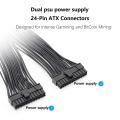 Dual Psu Power Supply 24-pin Atx Cable, for Atx Motherboard Cable