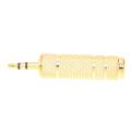 Gold Plated 3.5mm Male to 6.3mm Female Stereo Audio Jack Adapter