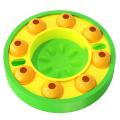 Dog Toys Turntable Slow Feeder Toy Interactive Leaking Food -green