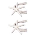 Curtain Tiebacks Natural Starfish for Home Room Window Decor 2pcs