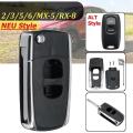 2 Buttons Remote Flip Folding Car Key Shell Case for Mazda 2 3 5 6