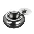 Stainless Steel Drum Shape Ashtray Cigarette Cigar Ash Tray Silver