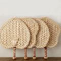 Hand-woven Woven Straw Hand Fan Hand-woven Fan Decorative Round Fan