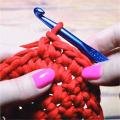 100pcs Crochet Hook with Yarn Knit Gauge Stitch Diy Tools Kit Blue