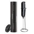 Milk Frother and Battery Operated Wine Opener for Home Kitchen Gift