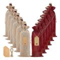 12pcs Burlap Wine Bags and 12pcs Gift Tags, Reusable Wine Gift Bags