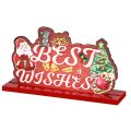 Lovely Xmas Wood Ornament Santa Claus Wood Craft for Home Party,c