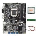 B75 Eth Mining Motherboard+cpu+ddr3 4gb 1600mhz Ram+switch Cable