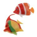 Artificial Multi-colored Plastic Fish Ornament 5pcs for Aquarium