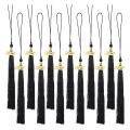 12 Pieces Graduation Tassel with 2022 Charm for Party (black)