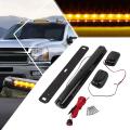 3pc Cab Marker Roof Running Amber Side Dome Led Light Assembly