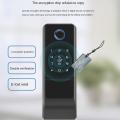 Bluetooth App Smart Fingerprint Electronic Rim Lock for Outdoor Door