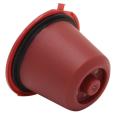 10 Pcs Coffee Capsule Filters for Nespresso with Spoon Brush Red
