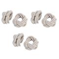 6pcs Natural Napkin Loop Cord Woven Napkin Buckle Corded Napkin Loop