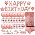 Party Decoration for Girls Women Birthday Banner Curtain Tablecloth