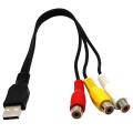 Usb to 3rca Cable Usb Female to 3 Rca Rgb Video Av Composite Adapter