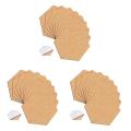 Self-adhesive Cork Coasters,cork Mats Cork Backing Sheets(60,hexagon)