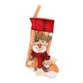 Christmas Stocking Santa Claus Candy Sock Bag Hanging Decor Gift, B