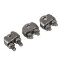 6 Pcs 304 Stainless Steel Saddle Clamp Cable Clip 3mm Wire