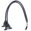 Usb 2.0 A Male to 2 Dual Usb Female Jack Y Splitter Hub Adapter Cable