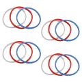 Silicone Sealing Ring, Red, Blue and Transparent White, Pack Of 12