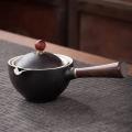 Ceramic Teapot with Wooden Handle Side-handle Pot Household Teaware 1