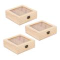 3x Wooden Tea Bag Jewelry Organizer Chest Storage Box 9 Compartments