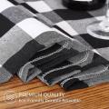 13x70inch Black and White Plaid Table Runner,for Party Home Decor