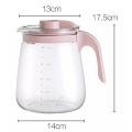 High Borosilicate Glass Cold Water Jug Large Capacity Household Pink