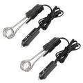 2pcs Auto Immersion Heater Travel Mobile Heaters Camping Outdoor Rv