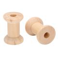 10pcs Wooden Empty Thread Spools Natural Color 29mm X23mm