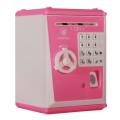 Piggy Bank Cash Coin Money Jar Safe Box Electronic Toy (pink/white)