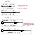 23mm Quartz Movement Kits with 4 Pairs Hands Diy Clock Repair Tool B