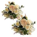 Artificial Flowers,wedding Bouquets for Party Home Decor (champagne)