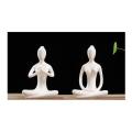 Abstract Art Ceramic Yoga Poses Yoga Lady Figure Statue Ornament 3
