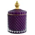 Luxury Glass Storage Jar Aromatherapy Bottle Purple