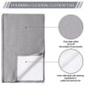 8pcs Large Jewelry Cleaning Cloths,11x14inch and 6x8inch (gray)