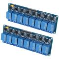 2pcs 8 Channel Dc 5v Relay Module with Optocoupler for Uno R3