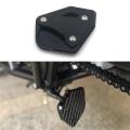 Motorcycles Side Stand Enlarger Plate Kickstand Extension Black