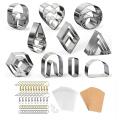 24pcs Polymer Clay Cutters 10 Shapes Stainless Steel Clay Cutters