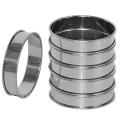 6 Pack 4inch Double Rolled Muffin Rings,stainless Steel Crumpet Rings
